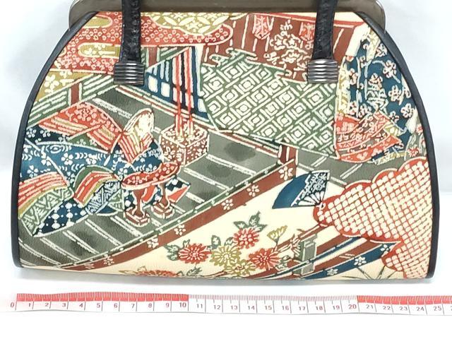 平和屋着物▼和装小物　和装バッグまとめて3点　ハンドバッグ　クラッチ　人物風景文　花松文　逸品　DABJ2370xg