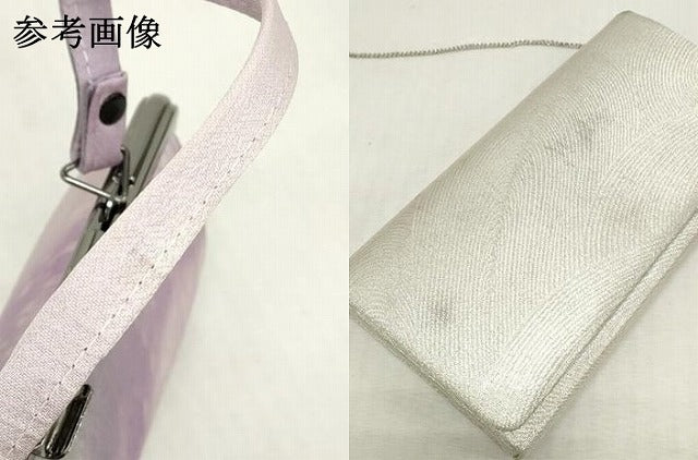 平和屋着物▼和装小物　和装バッグまとめて3点　ハンドバッグ　クラッチ　佐賀錦　草花文　霞文　銀糸　逸品　DABJ2387xg