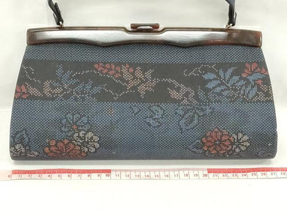 平和屋着物▼和装小物　和装バッグまとめて3点　ハンドバッグ　クラッチ　本場大島紬　7マルキ　草花文　逸品　DABJ2392xg