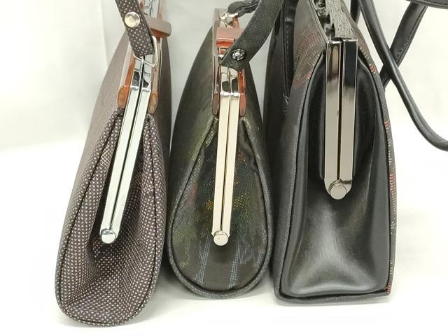 平和屋着物▼和装小物　和装バッグまとめて3点　ハンドバッグ　クラッチ　本場大島紬　7マルキ　草花文　逸品　DABJ2395xg