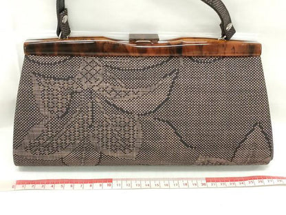 平和屋着物▼和装小物　和装バッグまとめて3点　ハンドバッグ　クラッチ　本場大島紬　7マルキ　草花文　逸品　DABJ2395xg