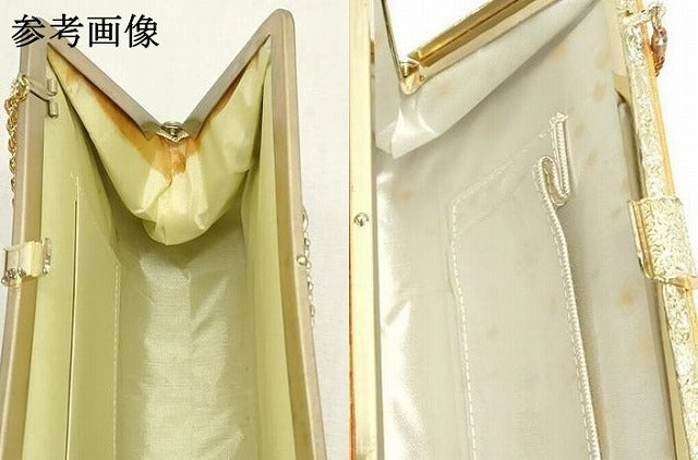 平和屋着物▼和装小物　和装バッグまとめて3点　ハンドバッグ　クラッチ　佐賀錦　地紙草花文　雲取り文　金銀糸　逸品　DABJ2421xg
