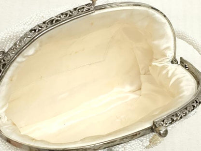平和屋着物▼和装小物　和装バッグまとめて3点　ハンドバッグ　ビーズバッグ　総ビーズ　孔雀　花柄　白色　ピンク色　逸品　DABJ2432xg