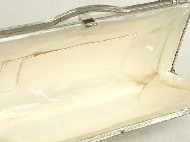 平和屋着物▼和装小物　和装バッグまとめて3点　ハンドバッグ　ビーズバッグ　総ビーズ　花柄　白色　逸品　DABJ2435xg