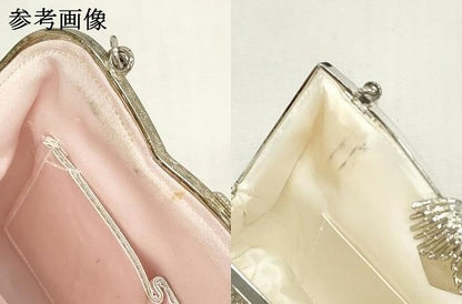 平和屋着物▼和装小物　和装ビーズバッグまとめて3点　総ビーズ　草花文　白色　逸品　DABJ2454xg