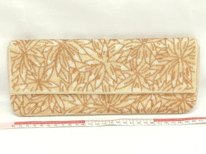 平和屋着物▼和装小物　和装ビーズバッグまとめて4点　総ビーズ　草花文　白色　黒色　グリーン系　逸品　DABJ2460xg