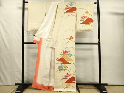 平和屋着物■訪問着　駒刺繍　風景花芝文　金彩　正絹　逸品　DABJ2524ya