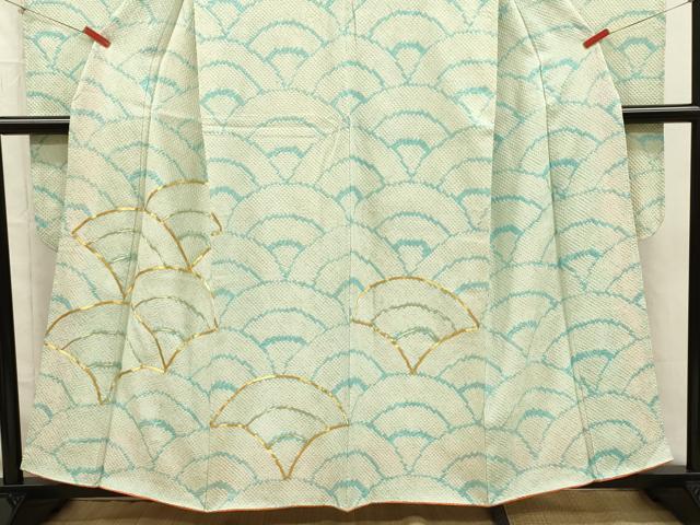 平和屋着物■豪華振袖　総絞り　駒刺繍　青海波　正絹　逸品　DABJ2530ya