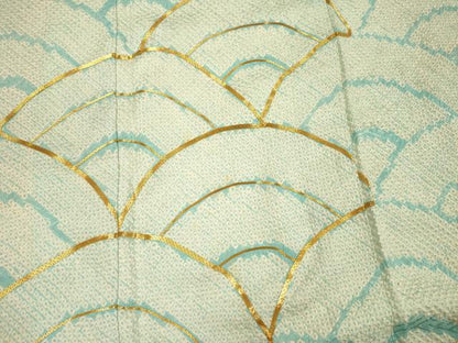 平和屋着物■豪華振袖　総絞り　駒刺繍　青海波　正絹　逸品　DABJ2530ya