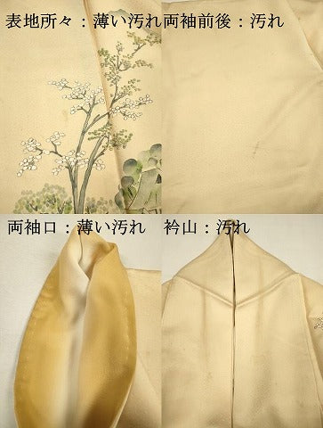 平和屋着物■訪問着　手描き　風景花文　暈し染め　正絹　逸品　DABJ2532ya