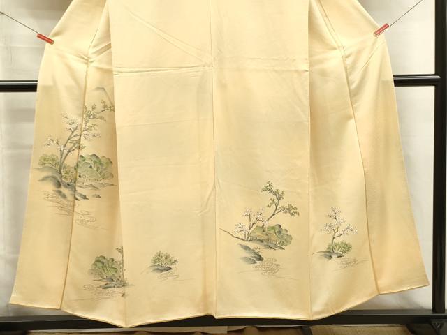 平和屋着物■訪問着　手描き　風景花文　暈し染め　正絹　逸品　DABJ2532ya