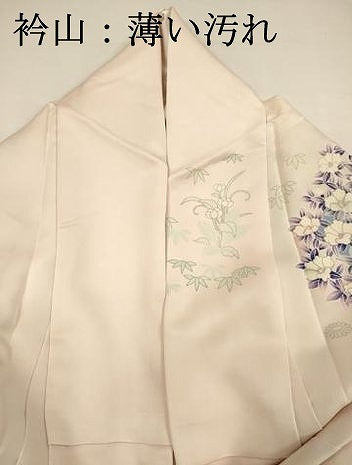 平和屋着物■訪問着　草花文　暈し染め　銀彩　正絹　逸品　DABJ2538ya