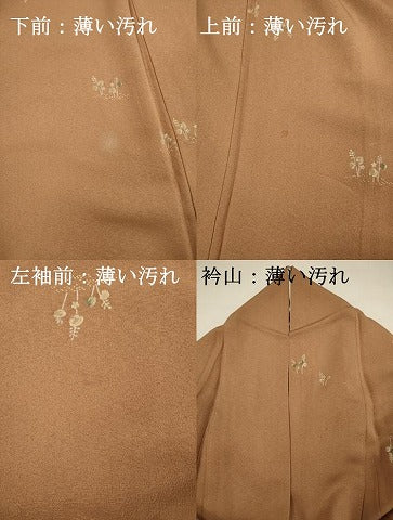 平和屋着物■上質な小紋　草花文　三越扱い　正絹　逸品　DABJ2541ya