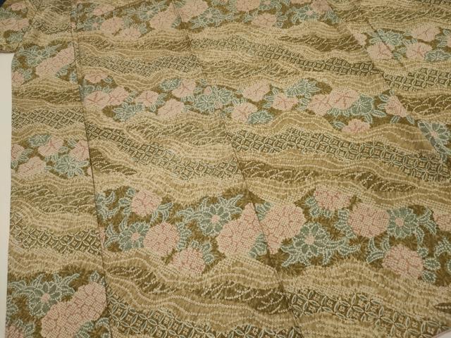 平和屋着物■上質な小紋　道長花文　鹿の子　正絹　逸品　DABJ2545ya