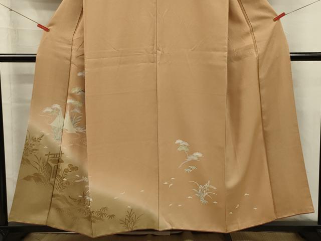 平和屋着物■訪問着　風景花文　暈し染め　金彩　正絹　逸品　DABJ2549ya