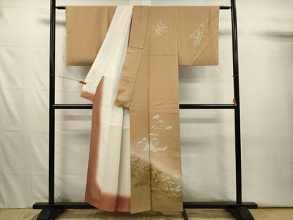 平和屋着物■訪問着　風景花文　暈し染め　金彩　正絹　逸品　DABJ2549ya