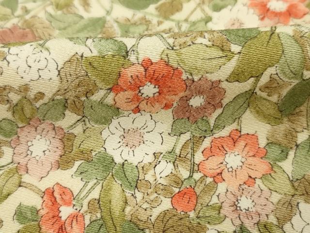 平和屋着物■上質な小紋　草花文　正絹　逸品　DABJ2552ya