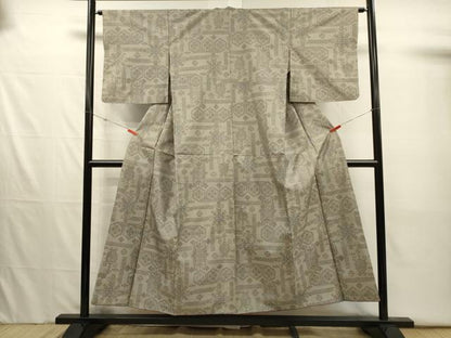 平和屋着物■本場大島紬　7マルキ　抽象文様　正絹　逸品　DABJ2554ya