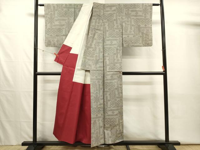 平和屋着物■本場大島紬　7マルキ　抽象文様　正絹　逸品　DABJ2554ya