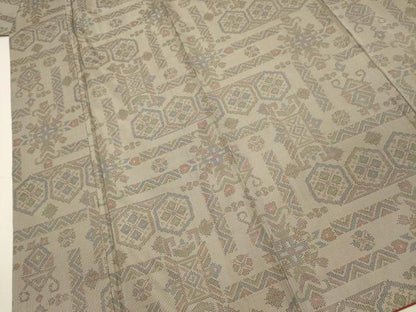 平和屋着物■本場大島紬　7マルキ　抽象文様　正絹　逸品　DABJ2554ya