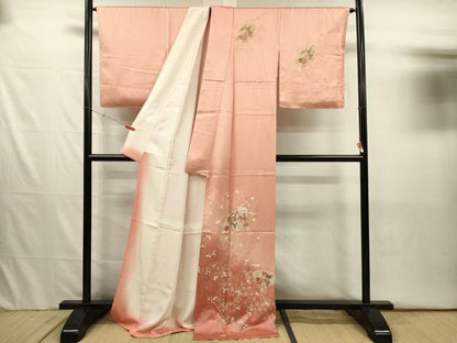 平和屋着物■訪問着　地紙花文　暈し染め　金彩　正絹　逸品　DABJ2555ya