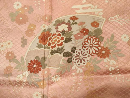 平和屋着物■訪問着　地紙花文　暈し染め　金彩　正絹　逸品　DABJ2555ya