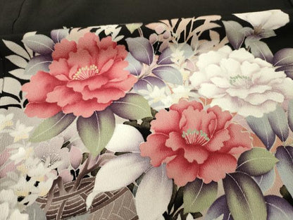 平和屋着物■豪華黒留袖　花籠文　銀彩　正絹　逸品　DABJ2559ya