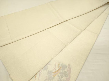 平和屋着物◎綴れ　太鼓柄袋帯　渡橋風景文　金銀糸　正絹　逸品　DABJ2599ya