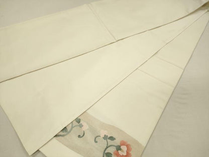 平和屋着物◎太鼓柄袋帯　すくい織　動物人物花文　金糸　正絹　逸品　DABJ2607ya
