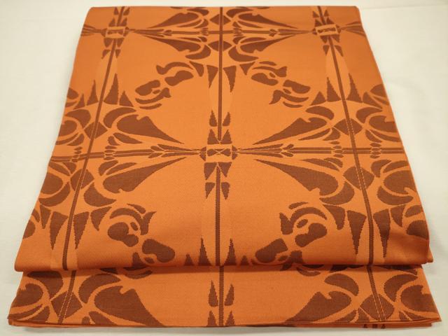 平和屋着物◎六通柄　本袋帯　抽象文様　正絹　逸品　DABJ2613ya