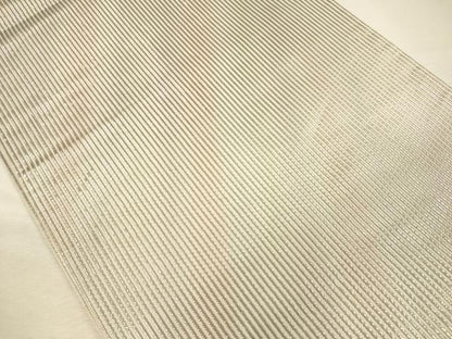 平和屋着物◎全通柄袋帯　霞間道　プラチナ　染の柳流　正絹　逸品　DABJ2616ya