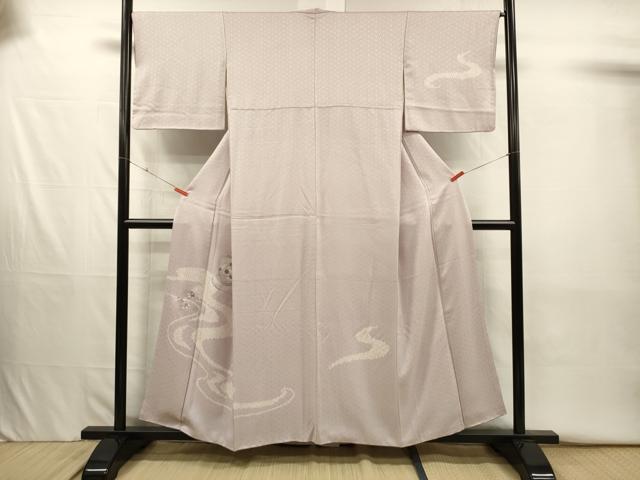 平和屋着物■訪問着　絞り　刺繍　陶器花文　正絹　逸品　DABJ2634ya