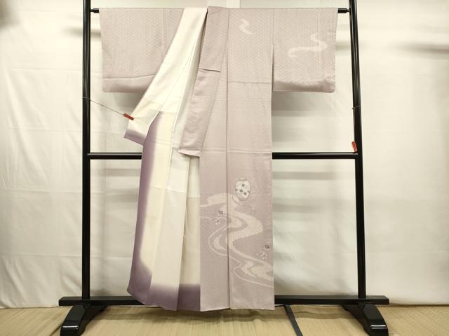 平和屋着物■訪問着　絞り　刺繍　陶器花文　正絹　逸品　DABJ2634ya