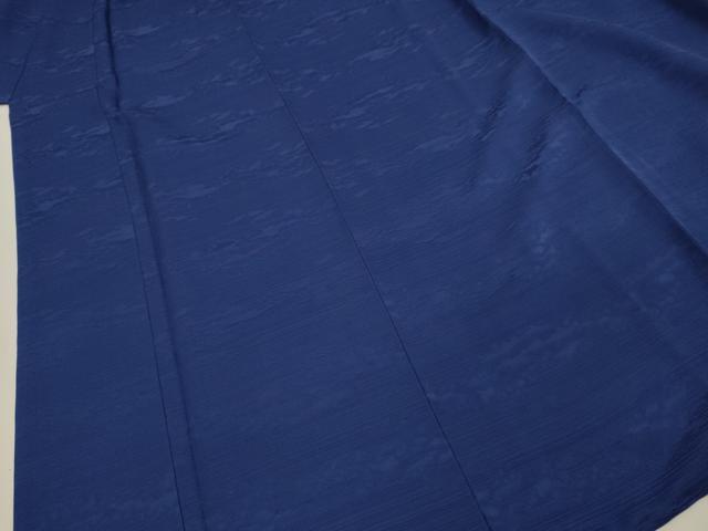 平和屋着物■上質な色無地　霞地紋　深縹色　正絹　逸品　DABJ2636ya