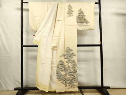 平和屋着物■訪問着　手描き　風景文　暈し染め　正絹　逸品　DABJ2642ya