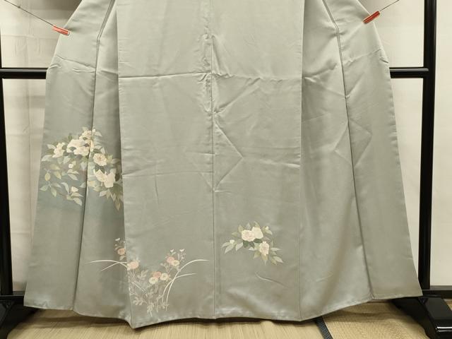 平和屋着物■訪問着　刺繍　草花文　暈し染め　金銀彩　正絹　逸品　DABJ2644ya