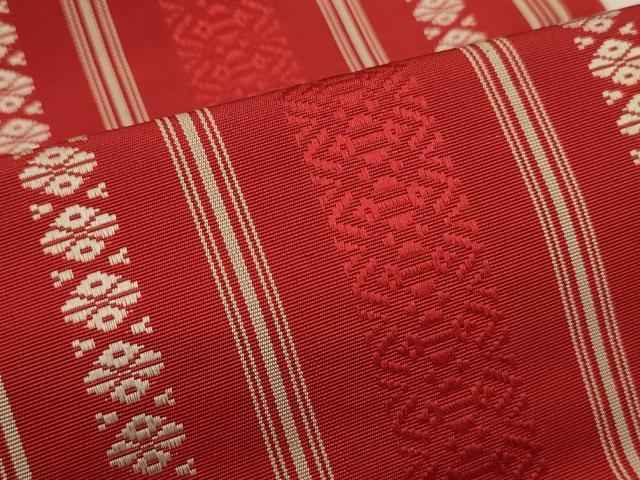 平和屋着物◎本場筑前博多織　半幅帯　献上　正絹　逸品　DABJ2660ya