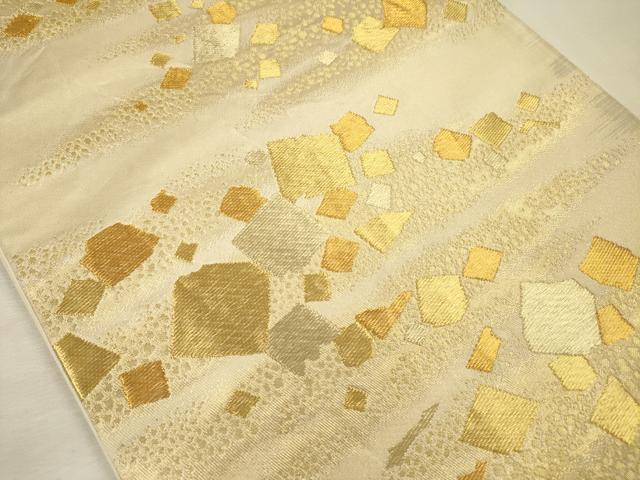 平和屋着物◎六通柄袋帯　箔散らし文　金糸　鈴乃屋扱い　正絹　逸品　DABJ2701ya