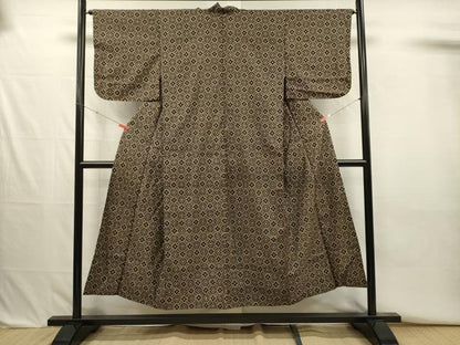 平和屋着物■本場大島紬　7マルキ　花繋ぎ　正絹　逸品　DABJ2707ya