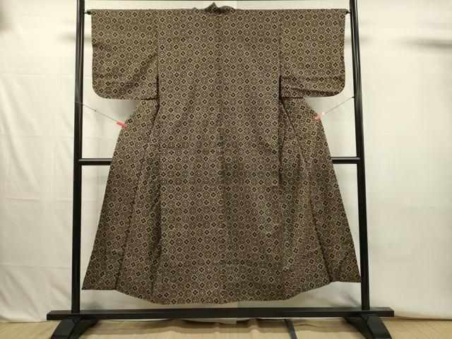 平和屋着物■本場大島紬　7マルキ　花繋ぎ　正絹　逸品　DABJ2707ya