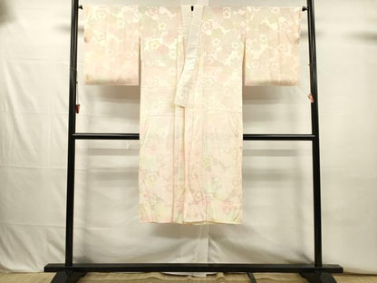 平和屋着物■長襦袢　無双仕立て　舞梅文　暈し染め　正絹　逸品　DABJ2715ya
