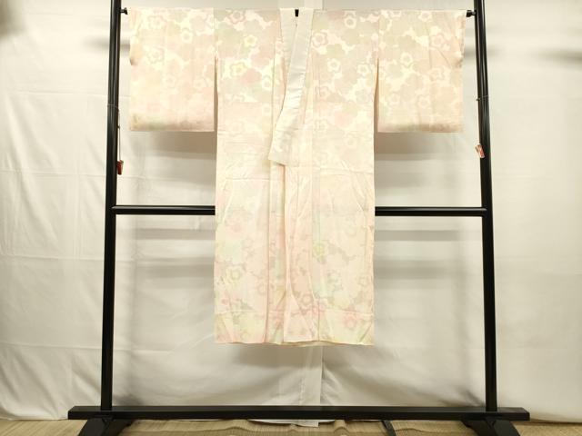 平和屋着物■長襦袢　無双仕立て　舞梅文　暈し染め　正絹　逸品　DABJ2715ya