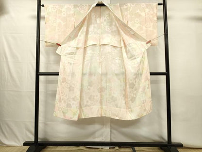平和屋着物■長襦袢　無双仕立て　舞梅文　暈し染め　正絹　逸品　DABJ2715ya