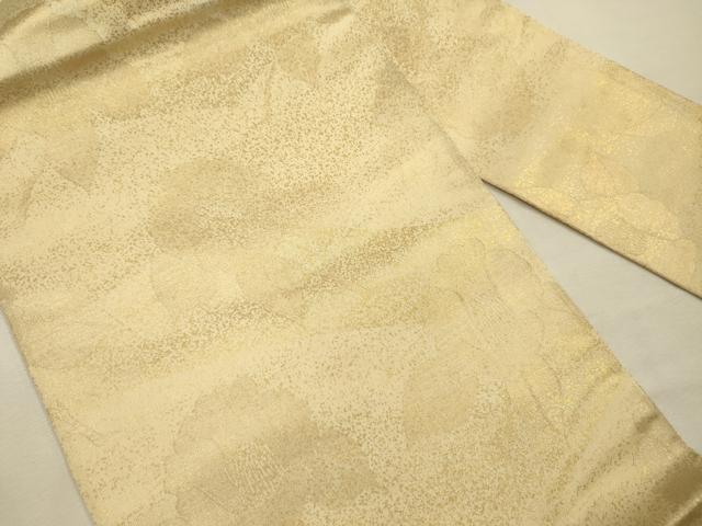 平和屋着物◎全通柄九寸名古屋帯　草花文　金彩　正絹　逸品　DABJ2739ya