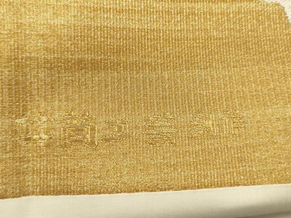 平和屋着物◎全通柄袋帯　風景文　井筒工芸謹製　金糸　正絹　逸品　DABJ2741ya