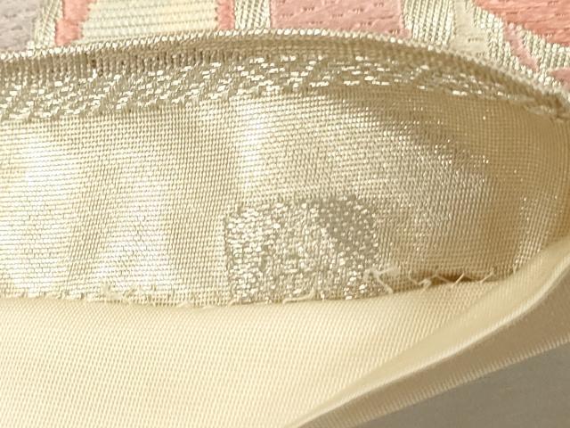平和屋着物◎六通柄袋帯　草葉文　蒔絵錦　銀糸　正絹　逸品　DABJ2744ya
