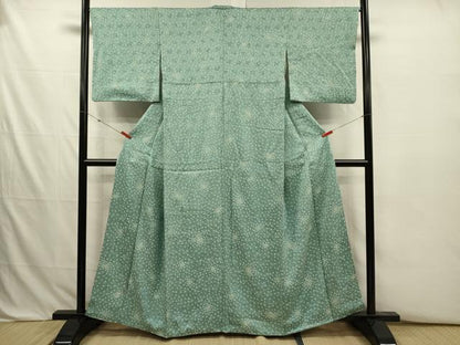 平和屋着物■上質な小紋　総絞り　霞文　正絹　逸品　DABJ2756ya