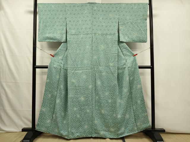 平和屋着物■上質な小紋　総絞り　霞文　正絹　逸品　DABJ2756ya