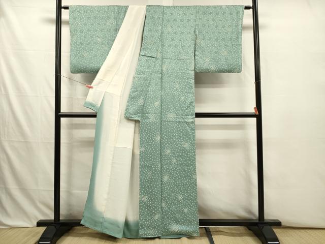 平和屋着物■上質な小紋　総絞り　霞文　正絹　逸品　DABJ2756ya