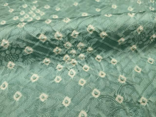 平和屋着物■上質な小紋　総絞り　霞文　正絹　逸品　DABJ2756ya